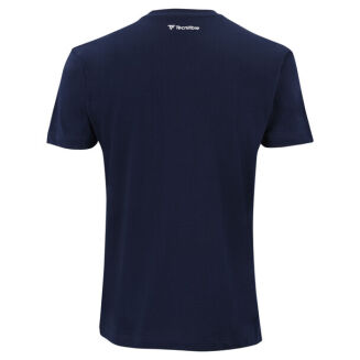 Koszulka tenisowa Tecnifibre Club Cotton granatowa