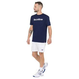 Koszulka tenisowa Tecnifibre Club Cotton granatowa