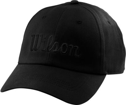 Czapka tenisowa Wilson Script Twill Hat - black/black