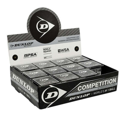 Piłki do squasha Dunlop Competition - żółta 12szt.