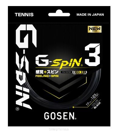 Naciąg tenisowy Gosen G-Spin 3 czarny 1.23