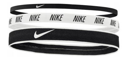 Opaski na głowę Nike Mixed Headbands czarno-białe x3