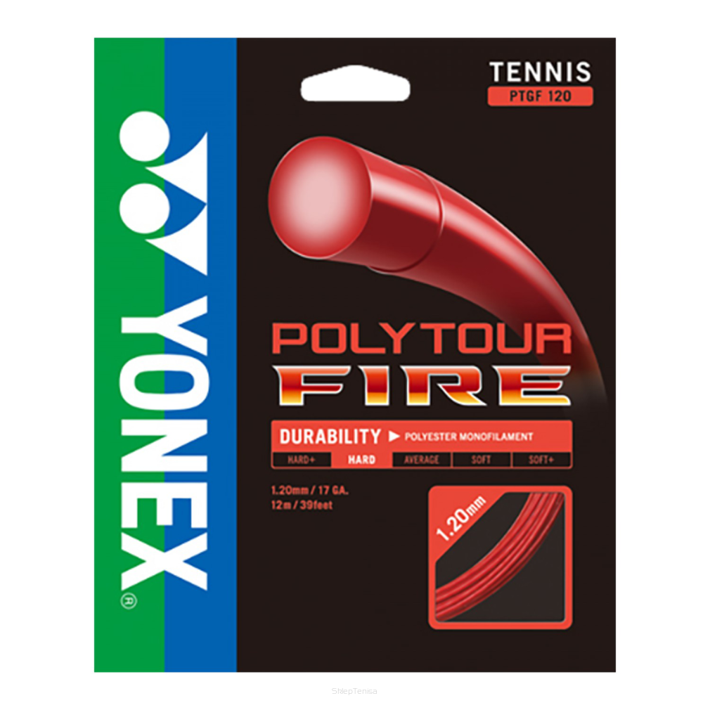 Naciąg tenisowy Yonex Poly Tour Fire 12m 1.25 czerwony