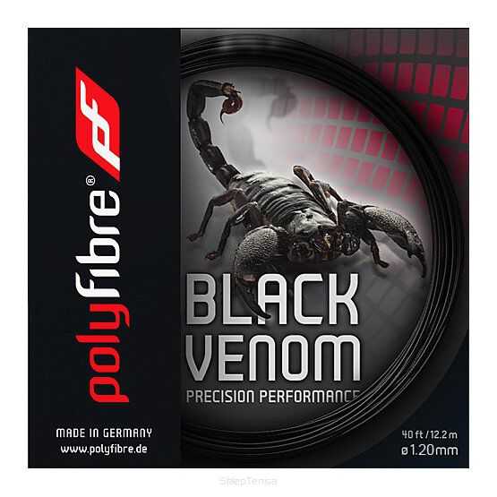 Naciąg tenisowy Polyfibre Black Venom 1.20 (12.2m)