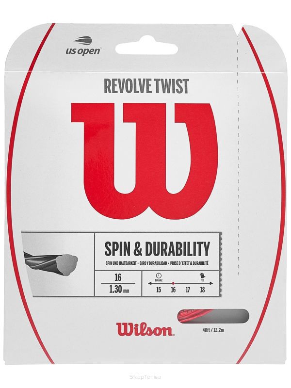 Naciąg tenisowy  Wilson Revolve Twist (12.2 m) - red