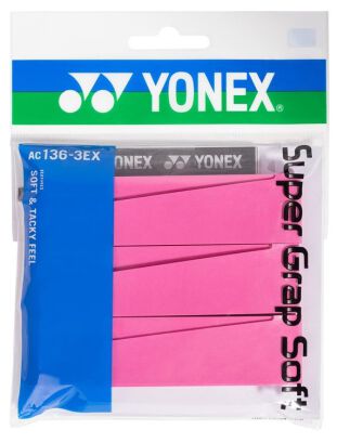 Owijki wierzchnie Yonex Super Grap Soft 3P różowe