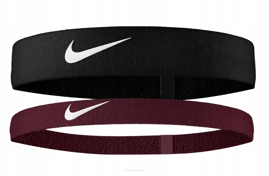 Opaski na głowę Nike Flex Headband czarno-bordowe