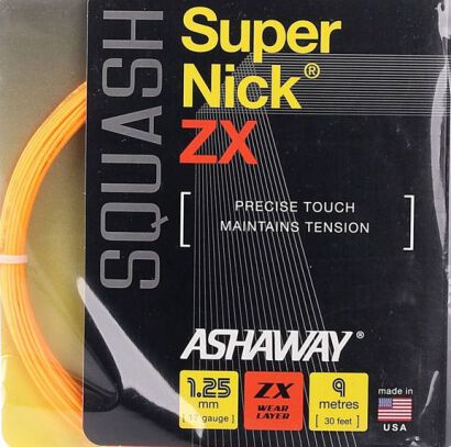 Naciąg do squasha Ashaway Super Nick ZX 1.25 pomarańczowy