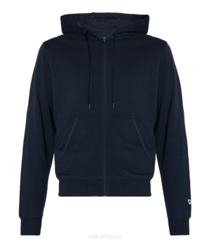 Bluza tenisowa Wilson Team Zip Hoodie granatowa