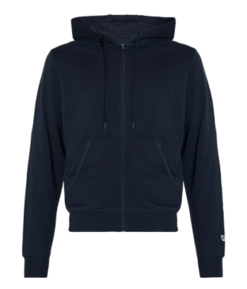 Bluza tenisowa Wilson Team Zip Hoodie granatowa