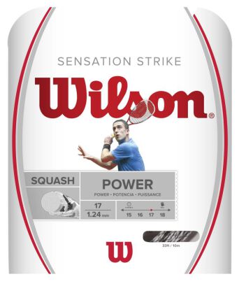 Naciąg do squasha Wilson Sensation Strike biało-czarny