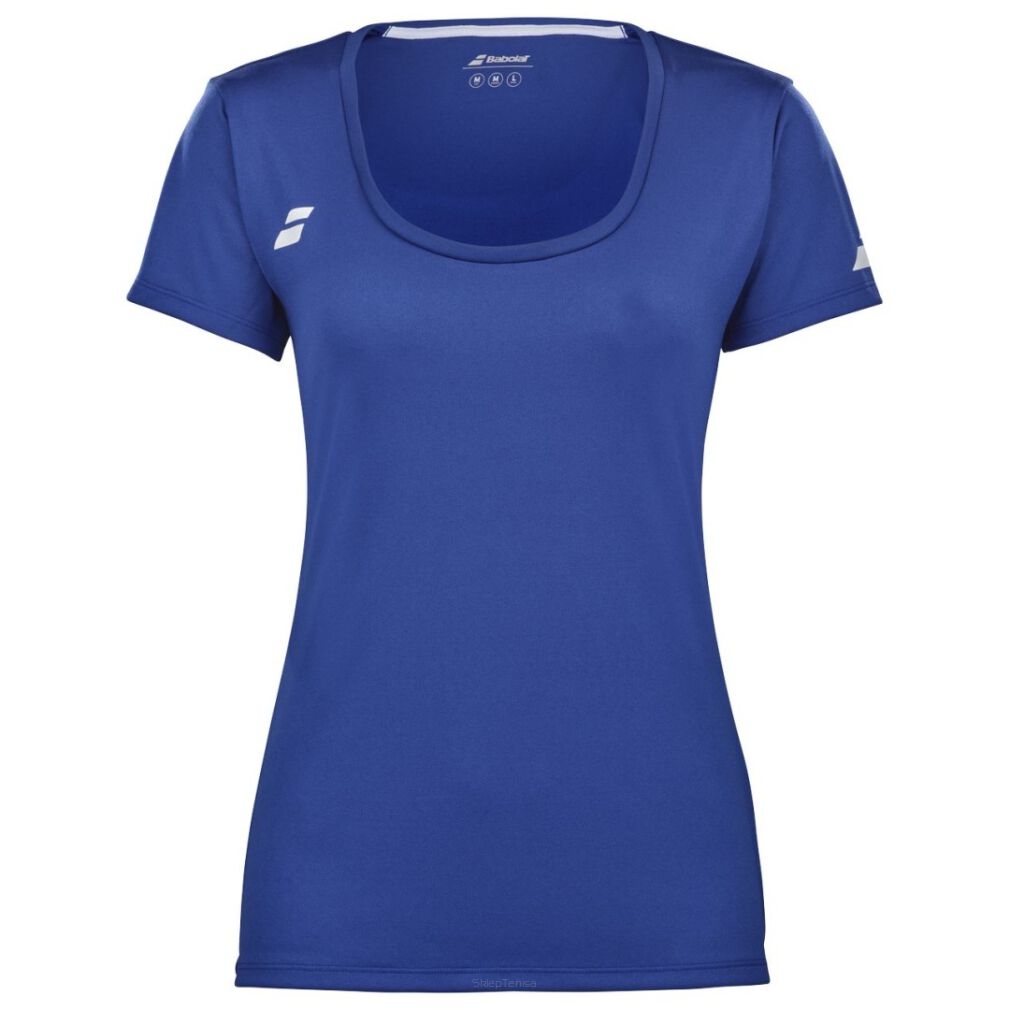 Koszulka tenisowa juniorska Babolat Play Cap Sleeve Top Girl granatowa