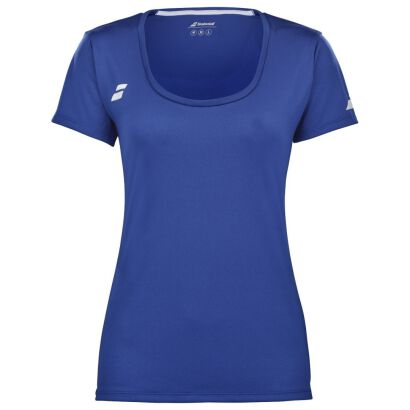 Koszulka tenisowa juniorska Babolat Play Cap Sleeve Top Girl granatowa