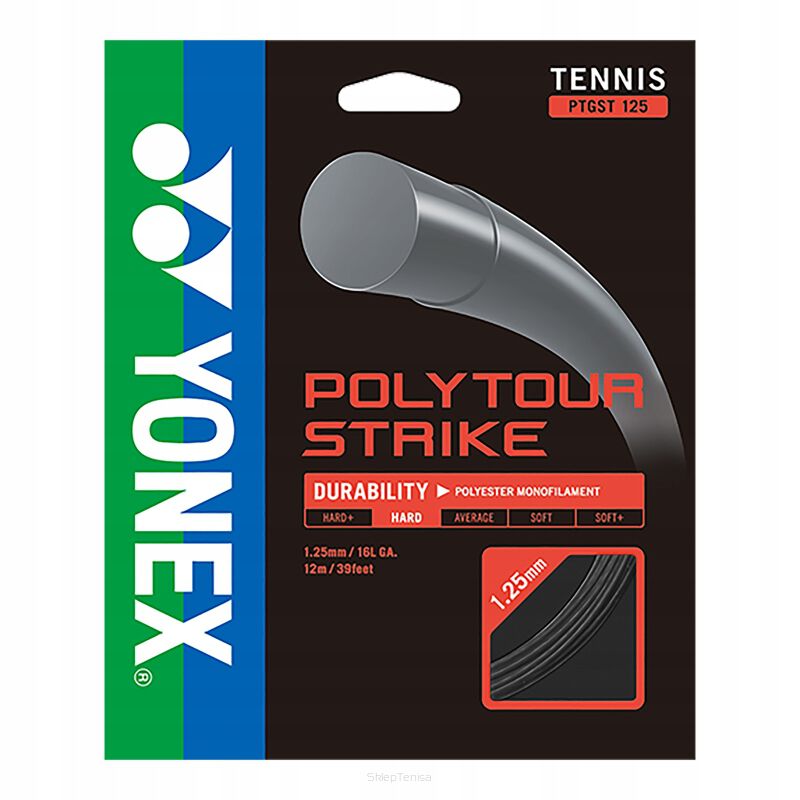 Naciąg tenisowy Yonex PolyTour Strike 12m 1,25 szary