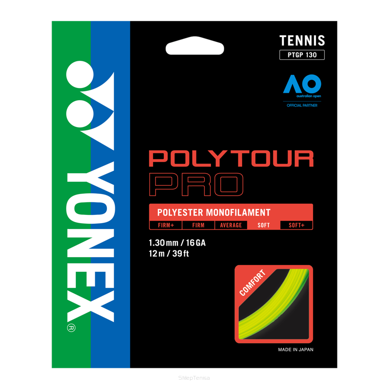 Naciąg tenisowy Yonex Poly Tour Pro 1.30 - żółty