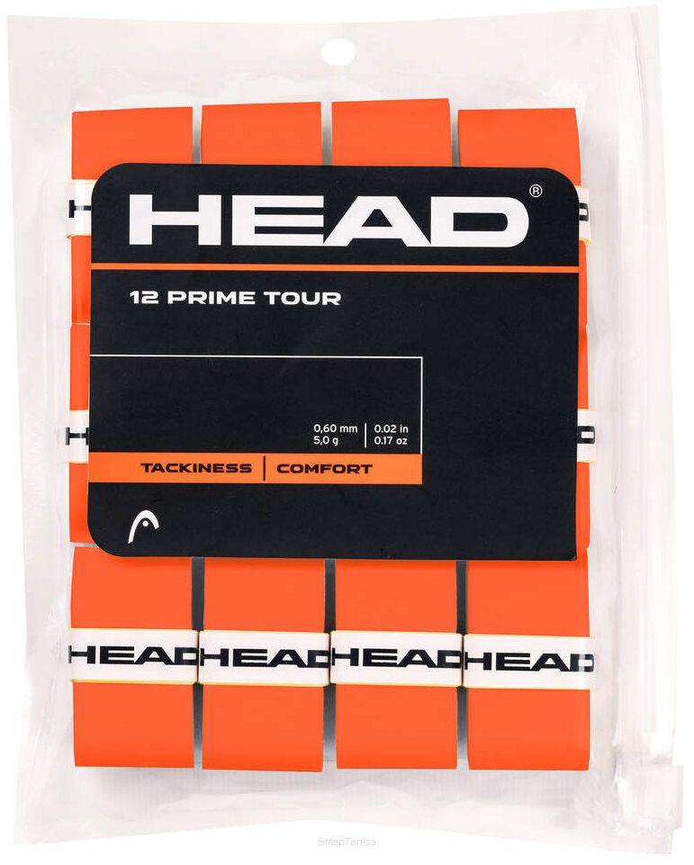 Owijki tenisowe wierzchnie Head Prime Tour x12 pomarańczowe