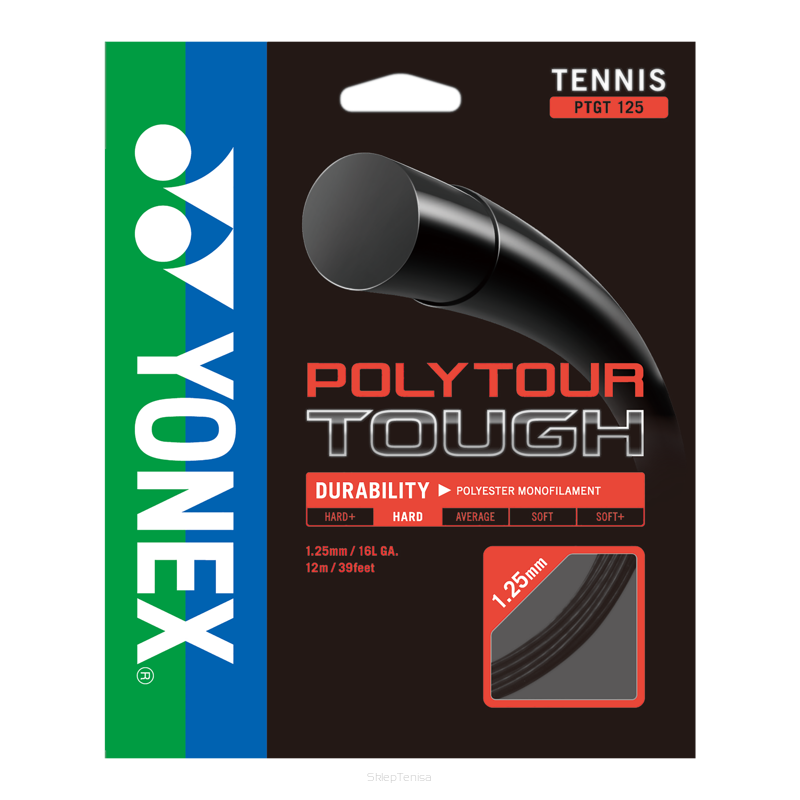 Naciąg tenisowy Yonex PolyTour Tough 12m 1,25mm czarny