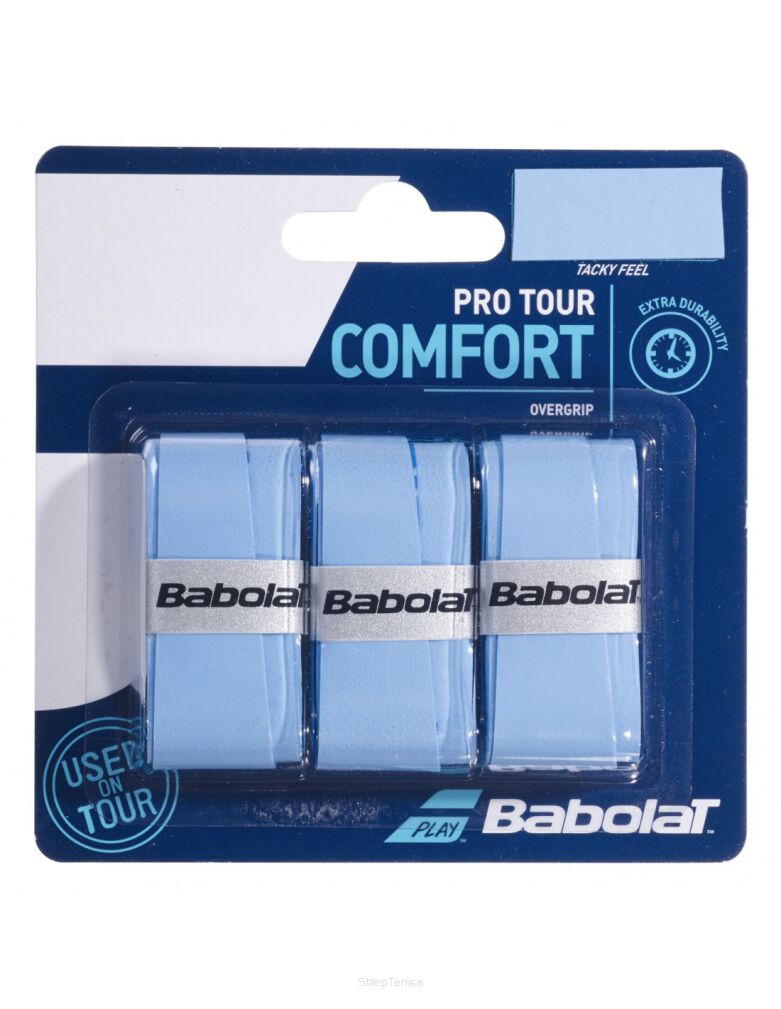 Owijki tenisowe wierzchnie Babolat Pro Tour Comfort x3 niebieskie