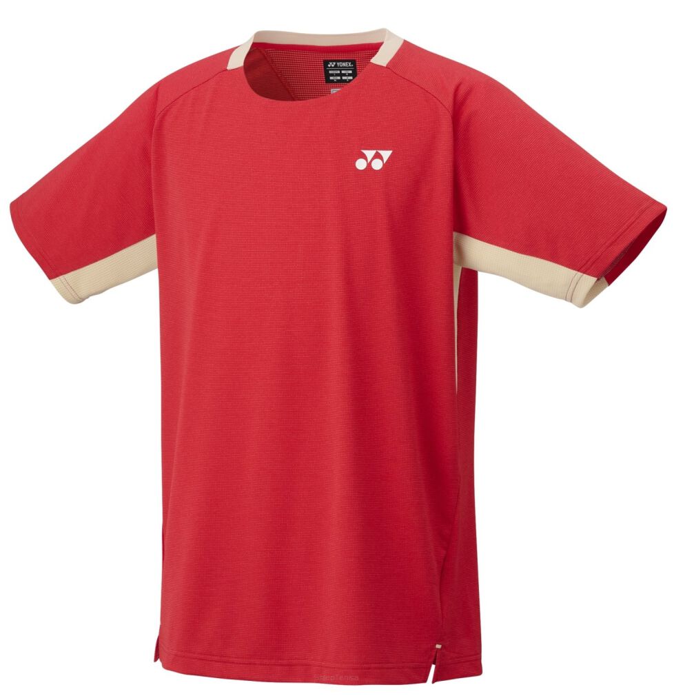 Koszulka tenisowa Yonex AO Crew Neck czerwona