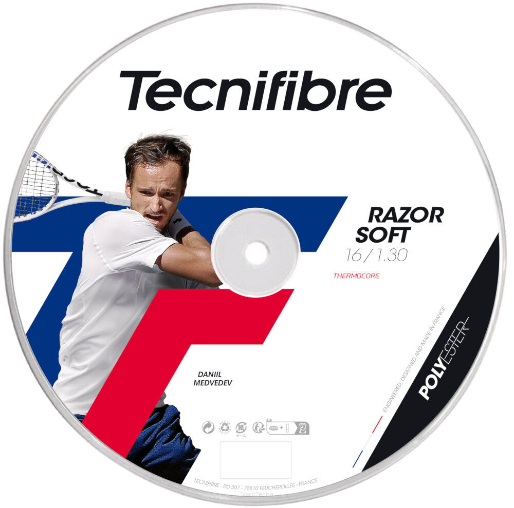 Naciąg tenisowy Tecnifibre Razor Soft 1.30 czarny cała szpula 200m