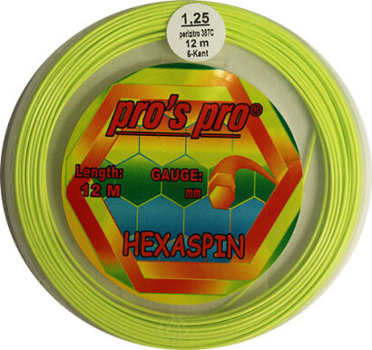 Naciąg tenisowy Pro's pro Hexaspin 1.25mm żółty