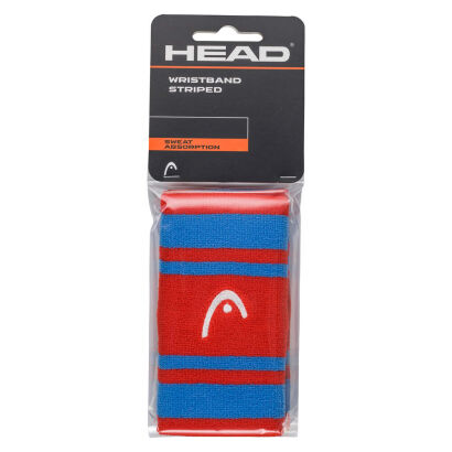 Frotka tenisowa Head Wristband Striped 5" czerwono-niebieska