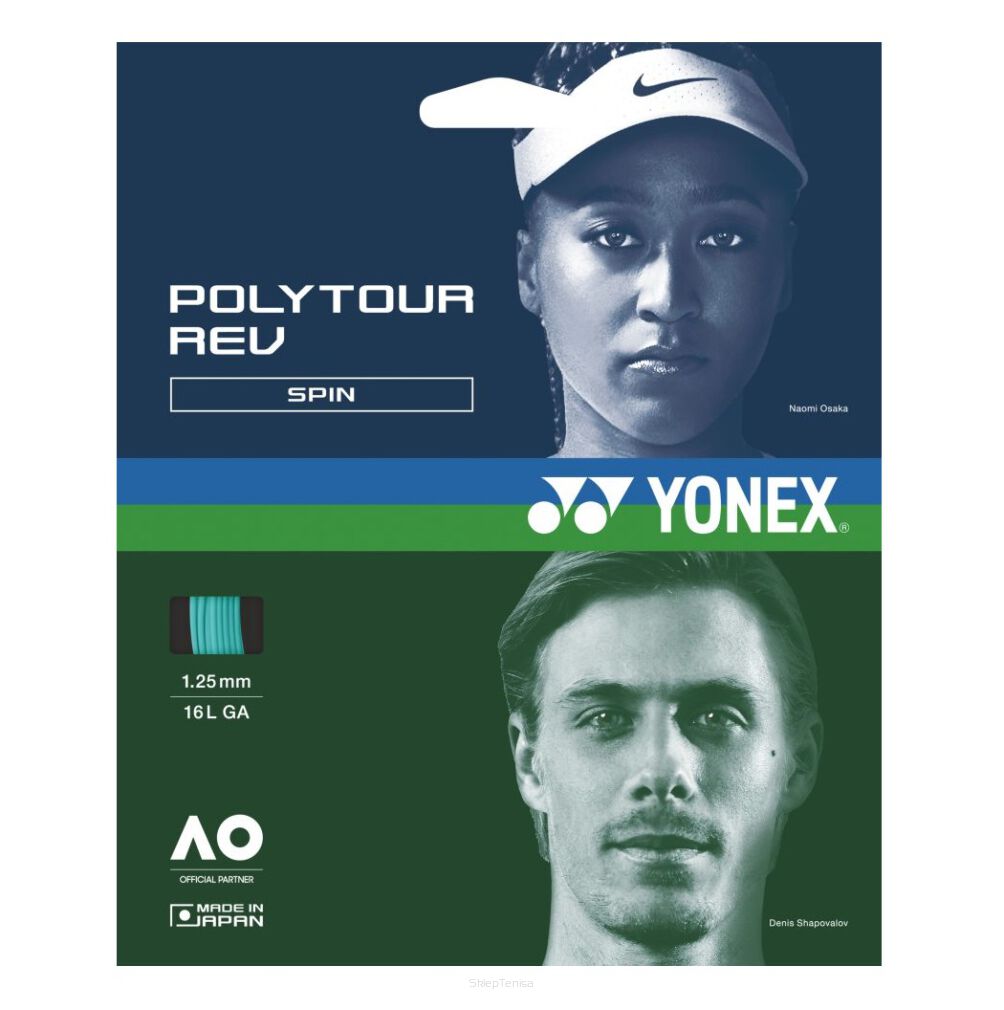 Naciąg tenisowy Yonex Poly Tour Rev 1.20mm miętowy