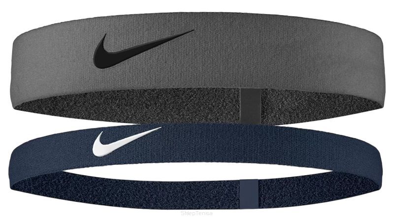 Opaski na głowę Nike Flex Headband granatowo-szara