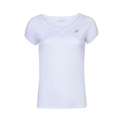 Koszulka juniorska Babolat Play Cap Sleeve Top Girl biała