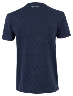 Koszulka tenisowa Tecnifibre Graphic Tee White 2024 granatowa