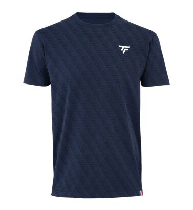 Koszulka tenisowa Tecnifibre Graphic Tee White 2024 granatowa