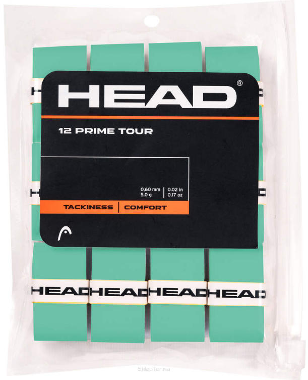 Owijki tenisowe wierzchnie Head Prime Tour x12 miętowe