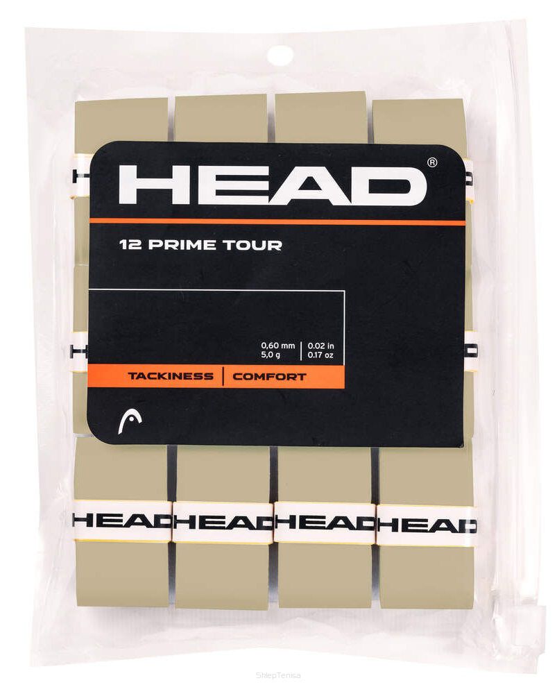 Owijki tenisowe wierzchnie Head Prime Tour x12 szare