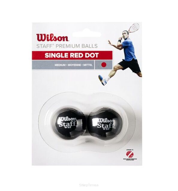 Piłki do squasha Wilson Staff Premium kropka czerwona 2szt