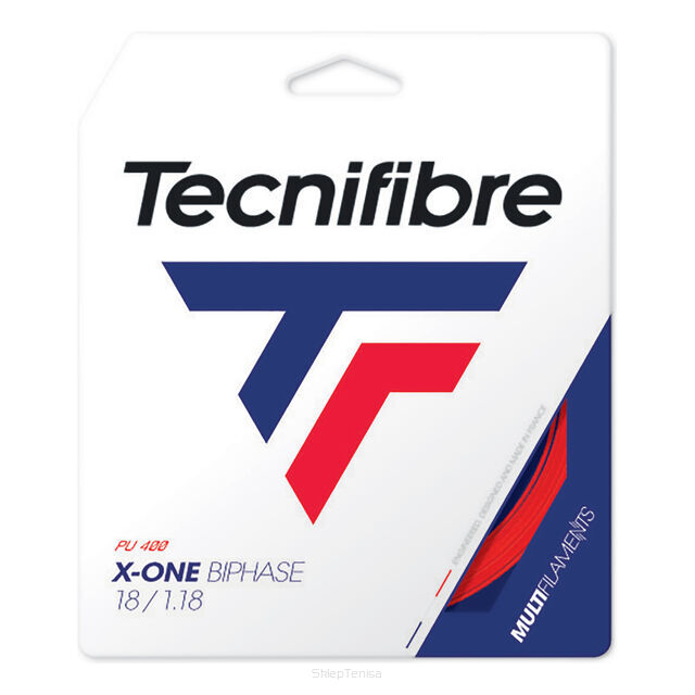 Naciąg tenisowy Tecnifibre X-One Biphase 1.24 czerwony