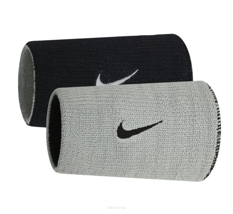 Frotka tenisowa Nike Dri-Fit Home and Away Wristbands czarno-szara