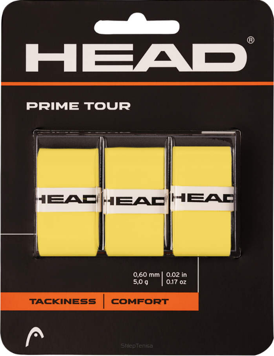 Owijki tenisowe wierzchnie Head Prime Tour x3 żółte