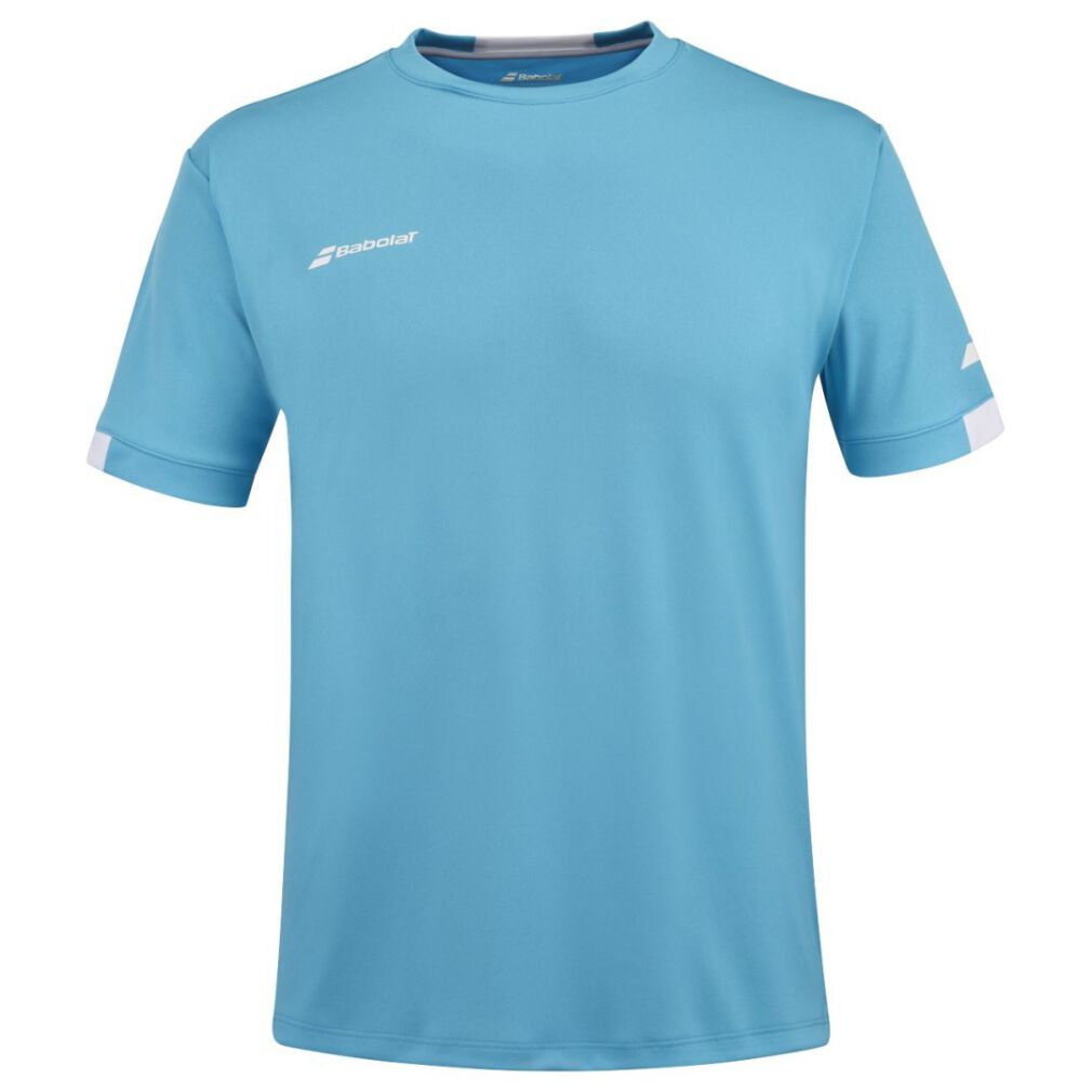 Koszulka tenisowa juniorska Babolat Play Crew Neck Tee niebieska