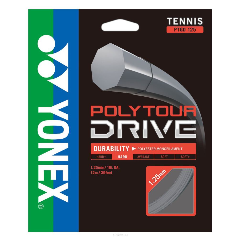 Naciąg tenisowy Yonex PolyTour Drive 1.25 srebrny