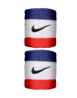 Frotka tenisowa Nike Swoosh Wristbands biała/czerwona/niebieska