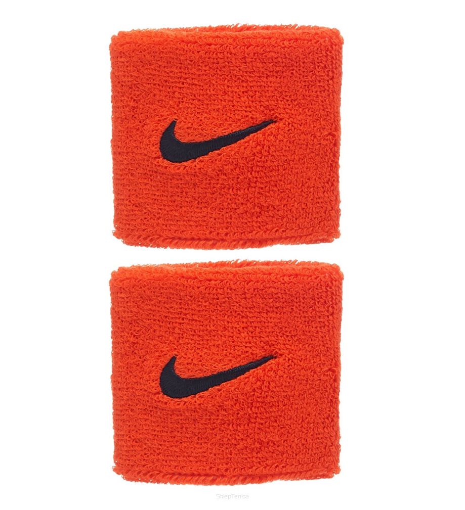 Frotka tenisowa Nike Swoosh Wristbands pomarańczowa