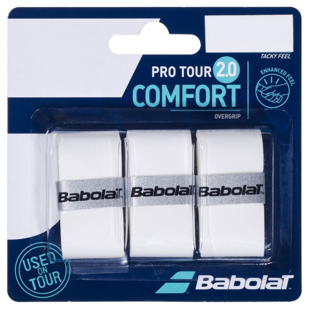 Owijki tenisowe wierzchnie Babolat Pro Tour 2.0 Comfort x3 białe