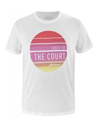 T-shirt Koszulka tenisowa Babolat Exercise Message White/P. Pink