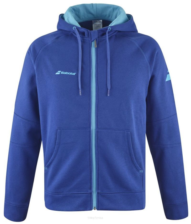 Bluza tenisowa Babolat Exercise Hood Jacket Jr niebieska