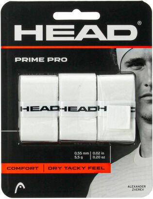 Owijki tenisowe wierzchnie Head Prime Pro x3 białe