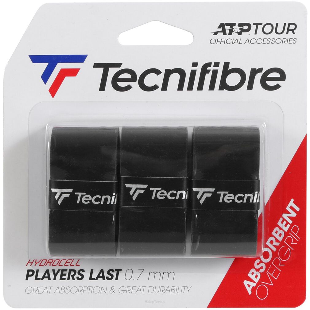 Owijka wierzchnia Tecnifibre Players Last x3 czarne