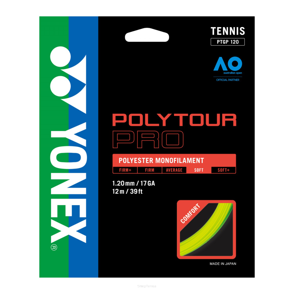 Naciąg tenisowy Yonex Poly Tour Pro 1.15 - żółty