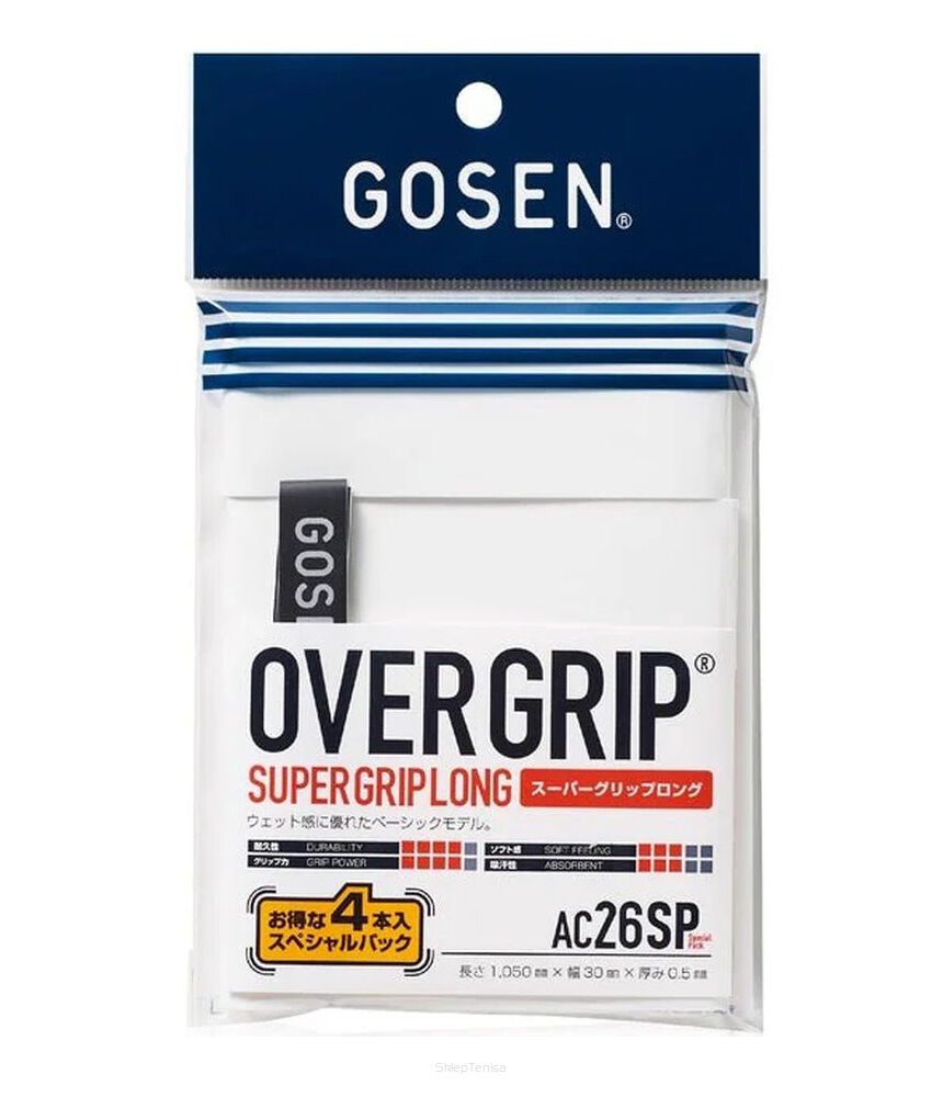 Owijki wierzchnie Gosen Super Grip 4P - białe